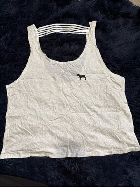 Victoria's Secret PINK Light Gray Tank with Strappy Back
